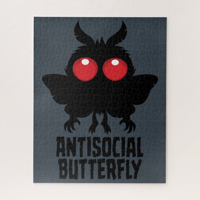 Quebra-cabeça Criptídeo Borboleta Antissocial Mothman (Vertical)