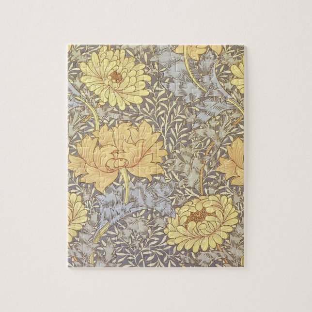 Quebra-cabeça Crisântemo Flores Mãe William Morris (Vertical)