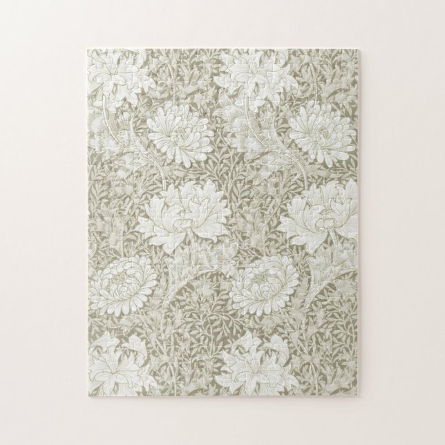 Quebra-cabeça Crisântemo Marfim, William Morris (Vertical)