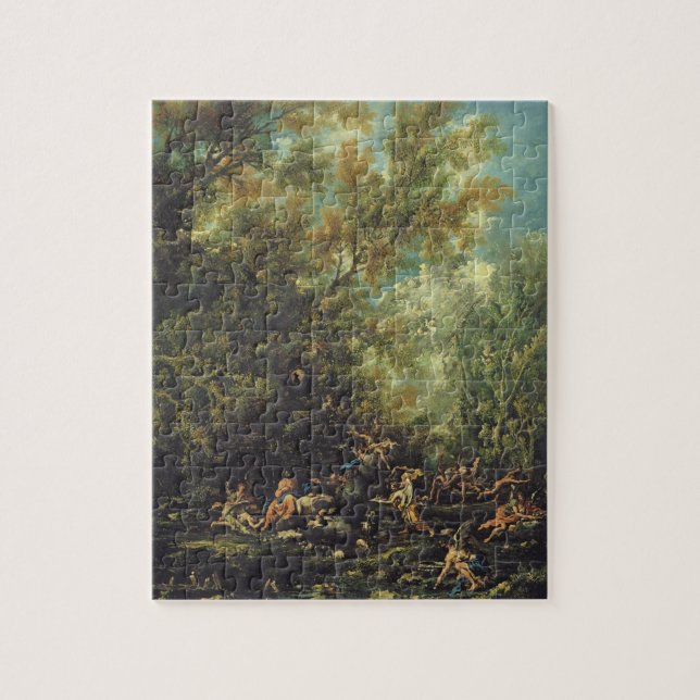 Quebra-cabeça Cristo atendido pelos anjos, c.1725-30 (óleo em c (Vertical)