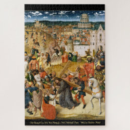 Quebra-cabeça Cristo com pintura a óleo de arte cruzada