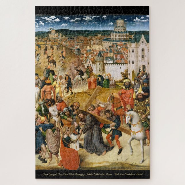 Quebra-cabeça Cristo com pintura a óleo de arte cruzada (Vertical)