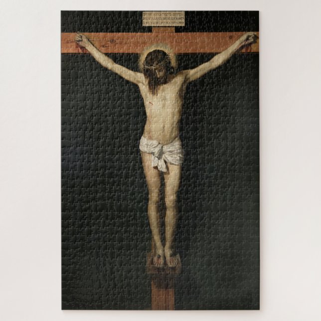 Quebra-cabeça Cristo Crucificado na Cruz (Fé) (Velazquez) (Vertical)