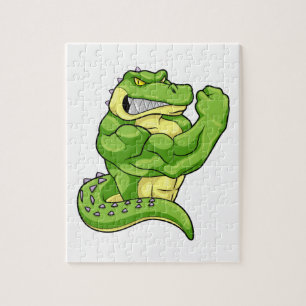 Quebra-cabeça Crocodilo como Criador de Porcos e Músculos Grande