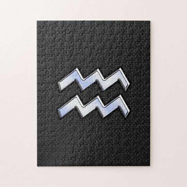 Quebra-cabeça Cromo Moderno Como Aquarius Zodiac Sinal em Cobra (Vertical)