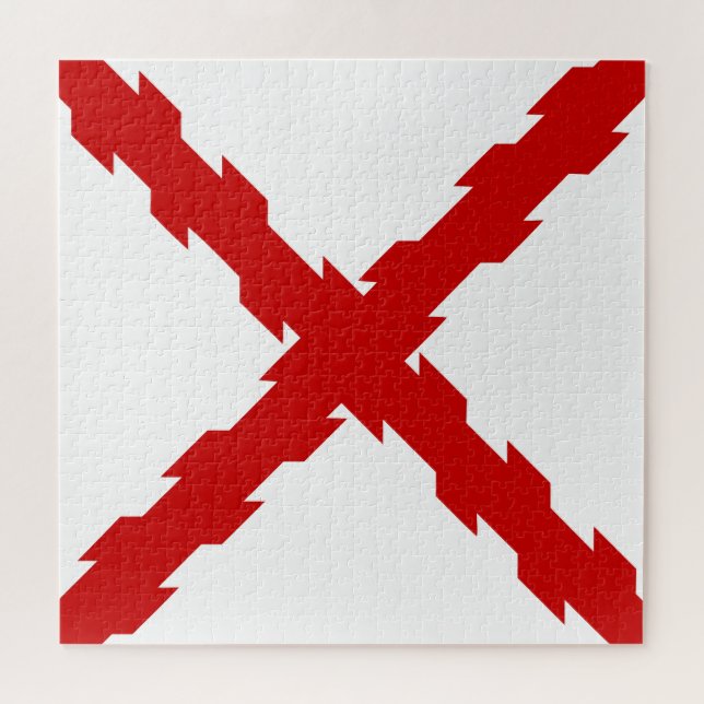 Quebra-cabeça Cross of Burgundy Flag (Horizontal)