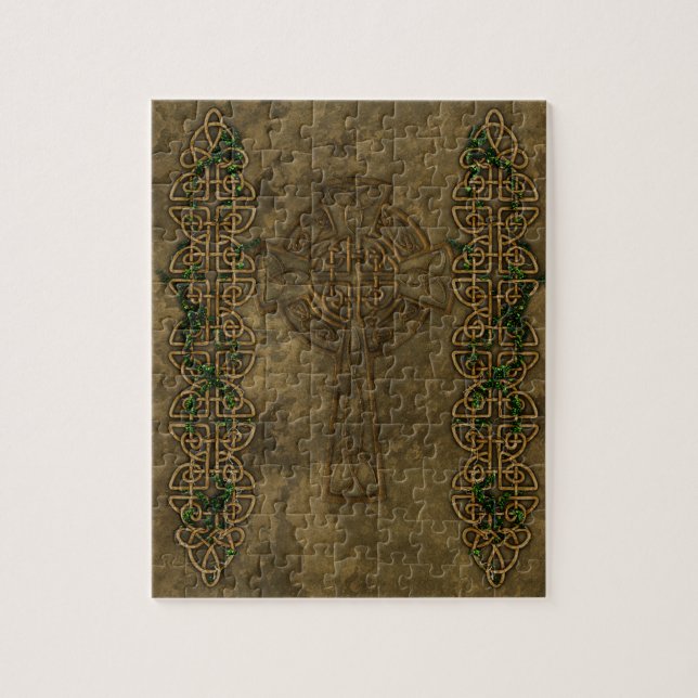 Quebra-cabeça Cruz celta e nós celtas (Vertical)