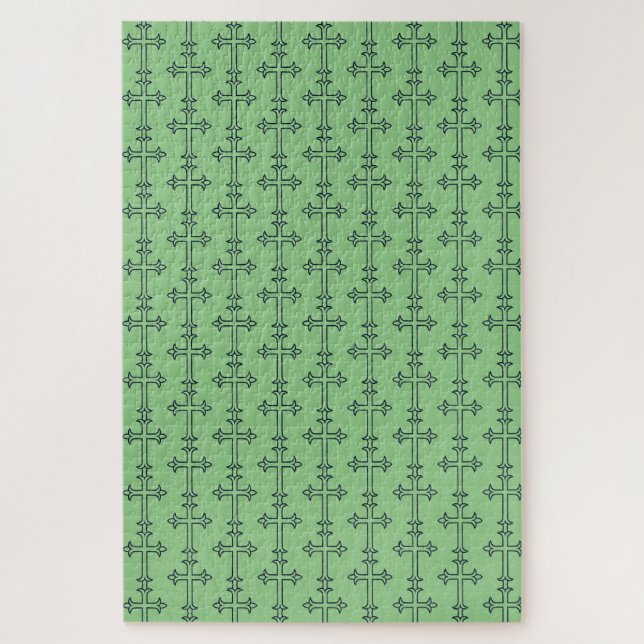 Quebra-cabeça Cruz Cristã Clássica Arte Minimalista Fina (Vertical)