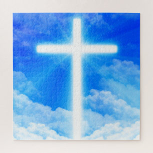 Quebra-cabeça Cruz de Cristo de Jesus Personalizável Cristão