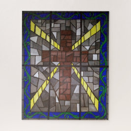 Quebra-cabeça cruz de vidro