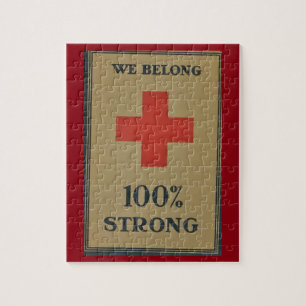 Quebra-cabeça Cruz vermelha de 1920 WWI " nós pertencemos 100%