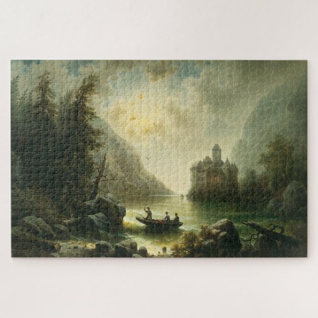 Quebra-cabeça Cruzando em uma Noite Luz - Albert Rieger (Horizontal)