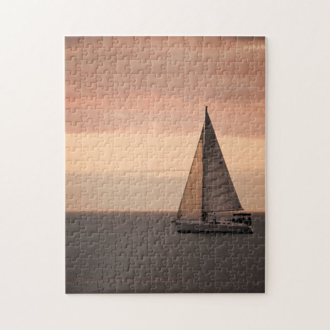 Quebra-cabeça Cruzeiro à vela Sunset - 11x14 - 252 pcs. (Vertical)