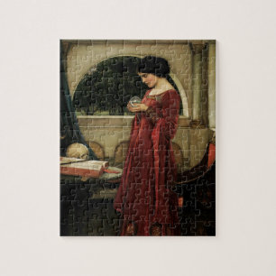 Quebra-cabeça Crystal Ball by Waterhouse, Vintage Victorian Art