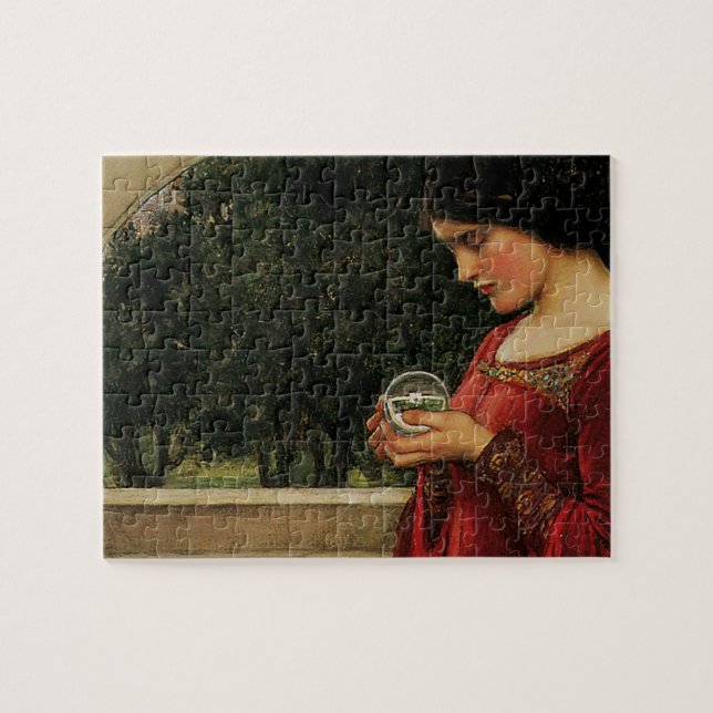 Quebra-cabeça Crystal Ball Woman Waterhouse Painting (Horizontal)