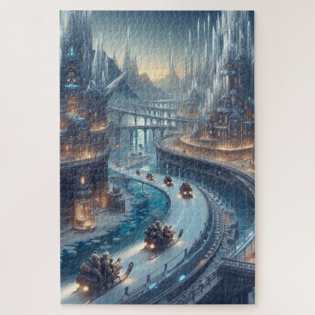 Quebra-cabeça Crystal Ice World Fantasy Art (Vertical)