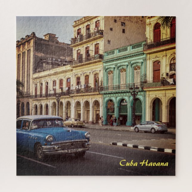 Quebra-cabeça Cuba Havana Vintage Carro Clássico (Vertical)