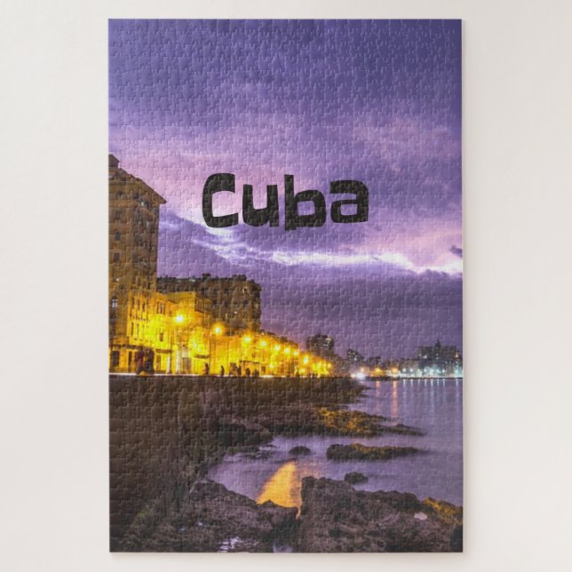 Quebra-cabeça Cubana Havana - Praias À Noite (Vertical)