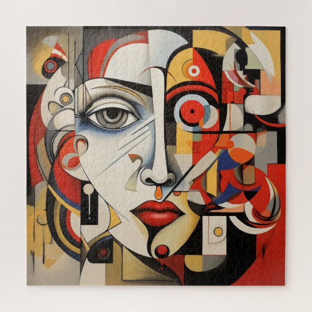 Quebra-cabeça Cubismo Abstrato de Arte (Vertical)