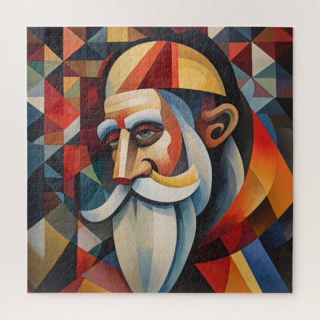 Quebra-cabeça Cubismo Papai Noel (Vertical)
