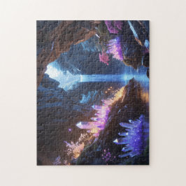 Quebra-cabeça Cueva de cristal con cascada mágica