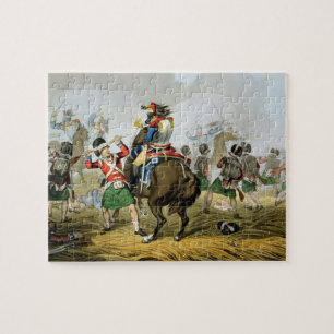 Quebra-cabeça Cuirassiers franceses na Batalha de Waterloo, Char