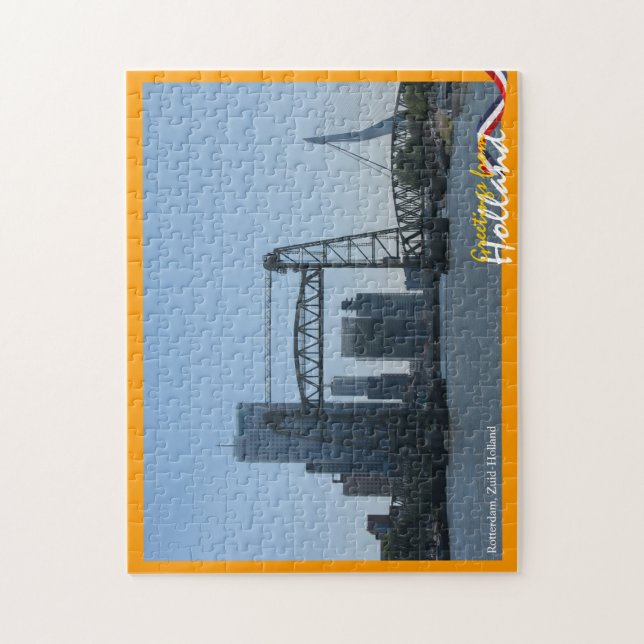 Quebra-cabeça Cumprimentos da skyline de Holland Rotterdam (Vertical)