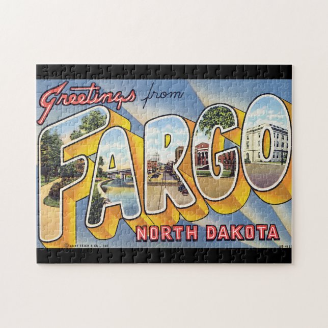 Quebra-cabeça Cumprimentos do viagem norte de Fargo (Horizontal)