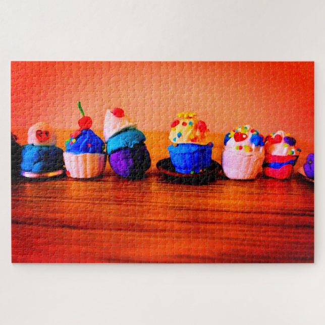 Quebra-cabeça Cupcakes coloridos (Horizontal)
