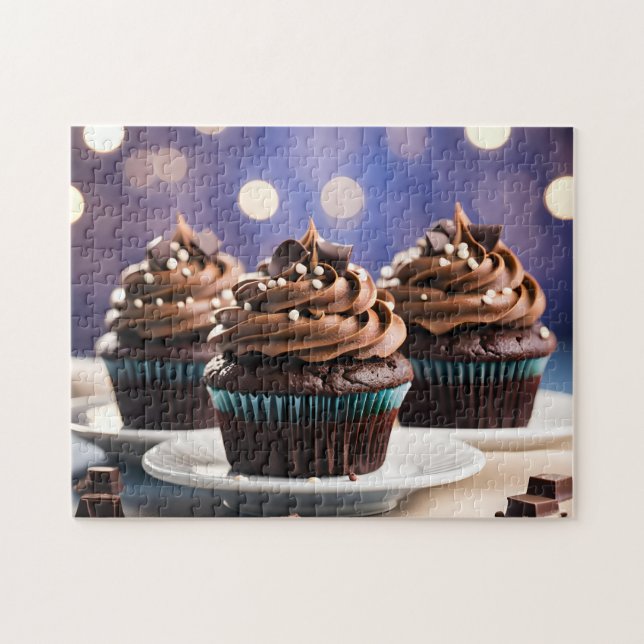 Quebra-cabeça Cupcakes de Chocolate (Horizontal)
