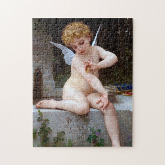 Quebra-cabeça Cupido com borboleta, Bouguereau (Vertical)