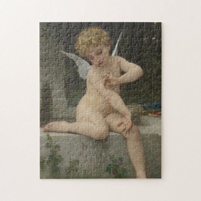 Quebra-cabeça Cupido com borboleta (por Bouguereau) (Vertical)