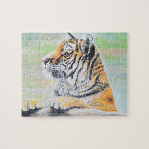 Quebra-cabeça Curious Tiger Painting