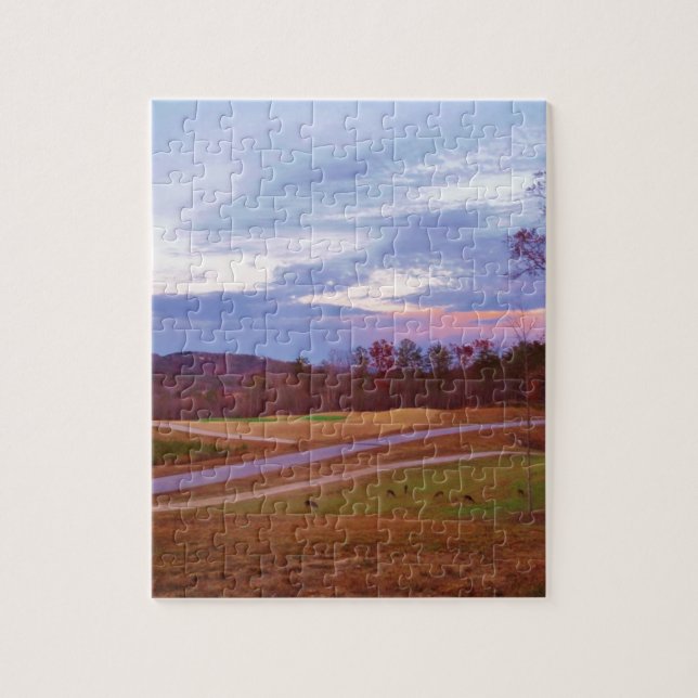 Quebra-cabeça Curso de golfe no pôr do sol (Vertical)