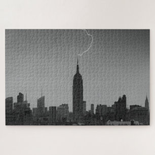 Quebra-cabeça Curto circuito BW do Empire State Building - A1