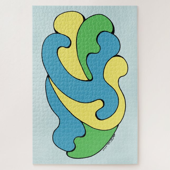 Quebra-cabeça Curvas de Embrasão (Amarelo, Azul, Verde) (Vertical)