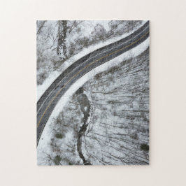 Quebra-cabeça Curvy Winter Road