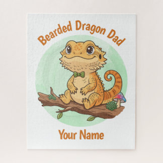 Quebra-cabeça Custom Bearded Dragon Dad Jigsaw Puzzle 