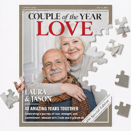 Quebra-cabeça Custom Couple Puzzle, Custom Anniversary Magazine 