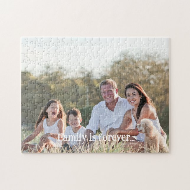 Quebra-cabeça Custom family photo add photo stylish personalized (Horizontal)