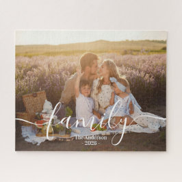 Quebra-cabeça Custom Family Photo – Personalized Last Name 