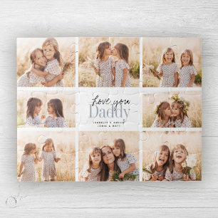 Quebra-cabeça Custom Love You Daddy Fathers Day Photo Collage