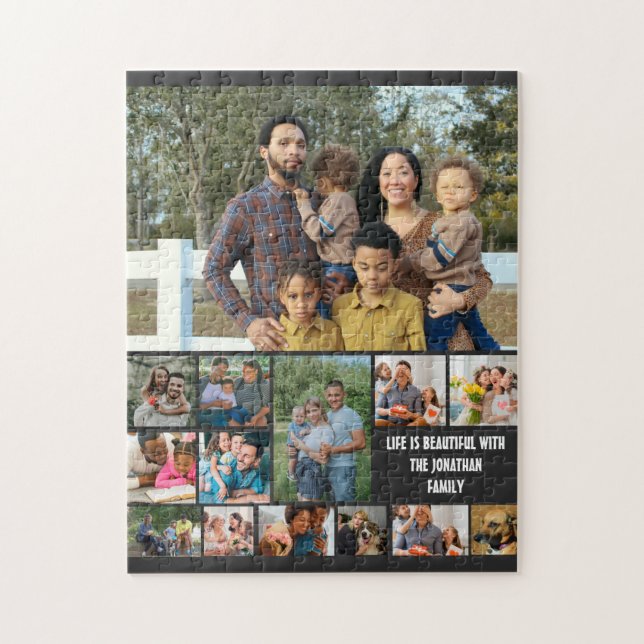 Quebra-cabeça Custom Modern Family 14 Photo Collage Template (Vertical)