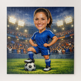 Quebra-cabeça Custom Photo-Face Soccer/Football Star Caricature