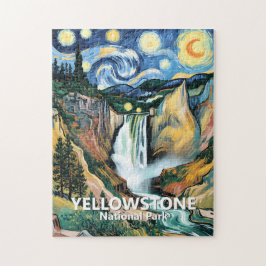 Quebra-cabeça Custom Yellowstone Lower Falls Van Gogh Colorful