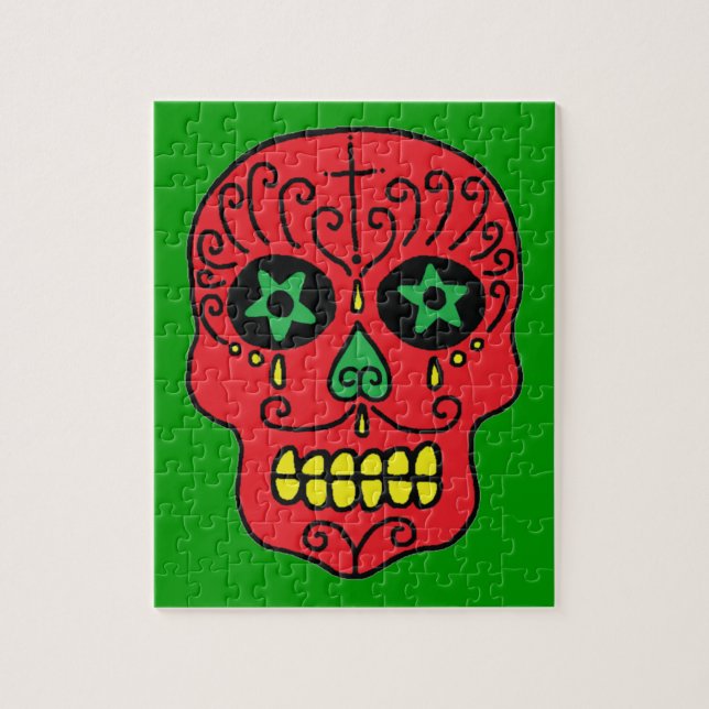 Quebra-cabeça Customizable Xmas Sugar Skull (Vertical)