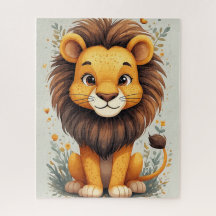 Cute cartoon lion baby room decor