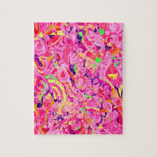 Quebra-cabeça Cute colorful abstract swirls paint jigsaw puzzle