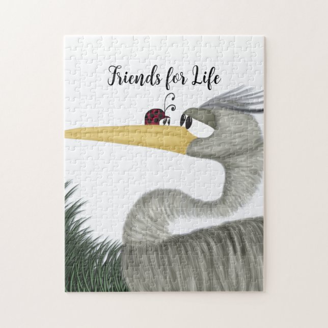 Quebra-cabeça Cute Heron e Ladybug (Vertical)