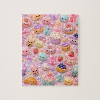 Quebra-cabeça Cute Kawaii Arco-íris Brilho Chá de Bolha Squishie
